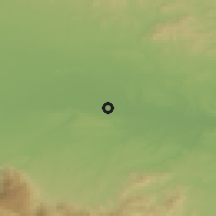 Shaded relief of the 53 km around Vinitsa, drawn from the GMTED2010 grid