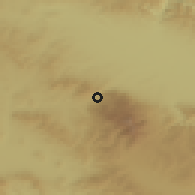 Shaded relief of the 52 km around Vladaya, drawn from the GMTED2010 grid
