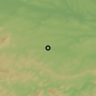 Shaded relief of the 53 km around Voyvodovo, drawn from the GMTED2010 grid