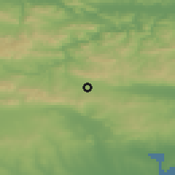 Shaded relief of the 52 km around Yabylchevo, drawn from the GMTED2010 grid