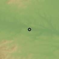 Shaded relief of the 53 km around Yabylkovo, drawn from the GMTED2010 grid