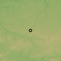 Shaded relief of the 52 km around Yasenovets, drawn from the GMTED2010 grid