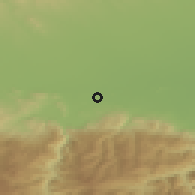 Shaded relief of the 53 km around Yoakim Gruevo, drawn from the GMTED2010 grid