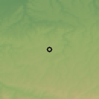 Shaded relief of the 52 km around Zavet, drawn from the GMTED2010 grid