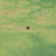 Shaded relief of the 52 km around Zaychar, drawn from the GMTED2010 grid
