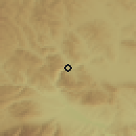 Shaded relief of the 52 km around Zemen, drawn from the GMTED2010 grid