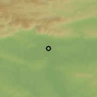 Shaded relief of the 52 km around Zhelyu Voyvoda, drawn from the GMTED2010 grid