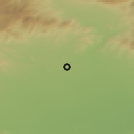 Shaded relief of the 52 km around Zhitnitsa, drawn from the GMTED2010 grid
