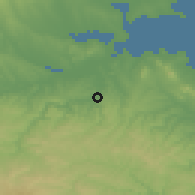 Shaded relief of the 52 km around Zidarovo, drawn from the GMTED2010 grid