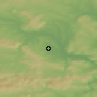 Shaded relief of the 52 km around Zlatar, drawn from the GMTED2010 grid