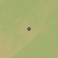 Shaded relief of the 60 km around Dawera, drawn from the GMTED2010 grid