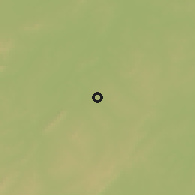 Shaded relief of the 60 km around Desso, drawn from the GMTED2010 grid