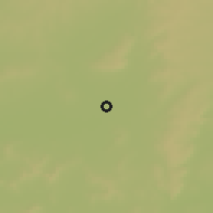 Shaded relief of the 60 km around Faramana, drawn from the GMTED2010 grid