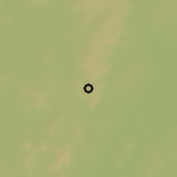 Shaded relief of the 60 km around Fô, drawn from the GMTED2010 grid