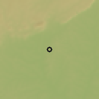 Shaded relief of the 60 km around Banfora, drawn from the GMTED2010 grid