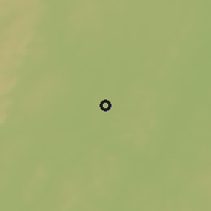 Shaded relief of the 60 km around Kimini, drawn from the GMTED2010 grid