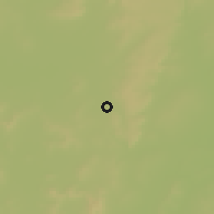 Shaded relief of the 60 km around Kogoué, drawn from the GMTED2010 grid