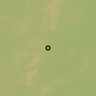 Shaded relief of the 60 km around Koundougou, drawn from the GMTED2010 grid