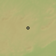 Shaded relief of the 60 km around Kourinion, drawn from the GMTED2010 grid