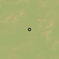 Shaded relief of the 60 km around Kourouma, drawn from the GMTED2010 grid