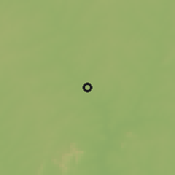 Shaded relief of the 60 km around Loaba, drawn from the GMTED2010 grid