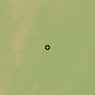 Shaded relief of the 60 km around Molle, drawn from the GMTED2010 grid
