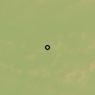 Shaded relief of the 60 km around Niamberla, drawn from the GMTED2010 grid