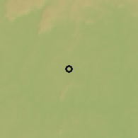 Shaded relief of the 60 km around Niankorodougou, drawn from the GMTED2010 grid