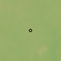 Shaded relief of the 60 km around Béka, drawn from the GMTED2010 grid