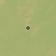 Shaded relief of the 60 km around Sadina, drawn from the GMTED2010 grid