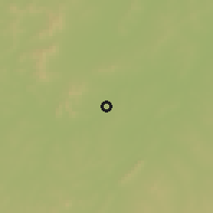 Shaded relief of the 60 km around Samandéni, drawn from the GMTED2010 grid