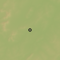 Shaded relief of the 60 km around Séguéré, drawn from the GMTED2010 grid
