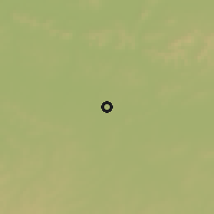 Shaded relief of the 60 km around Sindo, drawn from the GMTED2010 grid
