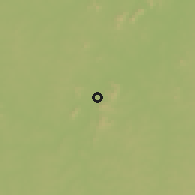 Shaded relief of the 60 km around Badara, drawn from the GMTED2010 grid