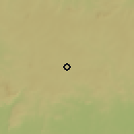 Shaded relief of the 60 km around Sokouraba, drawn from the GMTED2010 grid