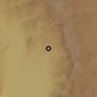 Shaded relief of the 60 km around Bubanza, drawn from the GMTED2010 grid