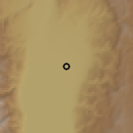 Shaded relief of the 60 km around Bujumbura, drawn from the GMTED2010 grid