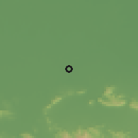 Shaded relief of the 60 km around Pousat, drawn from the GMTED2010 grid