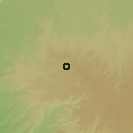 Shaded relief of the 60 km around Senmonorom, drawn from the GMTED2010 grid