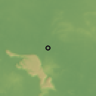 Shaded relief of the 59 km around Tbeng Mean Chey, drawn from the GMTED2010 grid