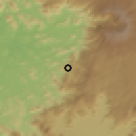Shaded relief of the 60 km around Fontem, drawn from the GMTED2010 grid