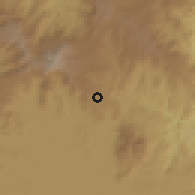 Shaded relief of the 60 km around Jakiri, drawn from the GMTED2010 grid
