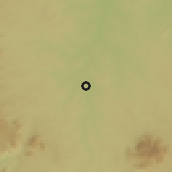 Shaded relief of the 60 km around Kontcha, drawn from the GMTED2010 grid