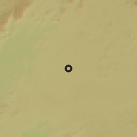 Shaded relief of the 60 km around Ma'an, drawn from the GMTED2010 grid