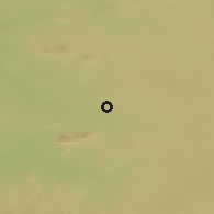 Shaded relief of the 60 km around Madingring, drawn from the GMTED2010 grid