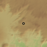 Shaded relief of the 60 km around Bafang, drawn from the GMTED2010 grid