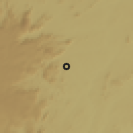 Shaded relief of the 60 km around Malantouen, drawn from the GMTED2010 grid
