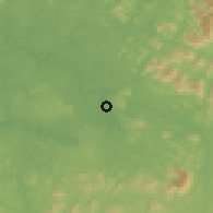 Shaded relief of the 60 km around Mamfe, drawn from the GMTED2010 grid