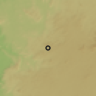 Shaded relief of the 60 km around Matomb, drawn from the GMTED2010 grid