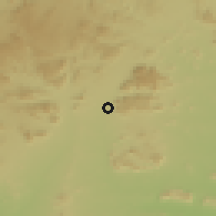 Shaded relief of the 60 km around Mayo Oulo, drawn from the GMTED2010 grid